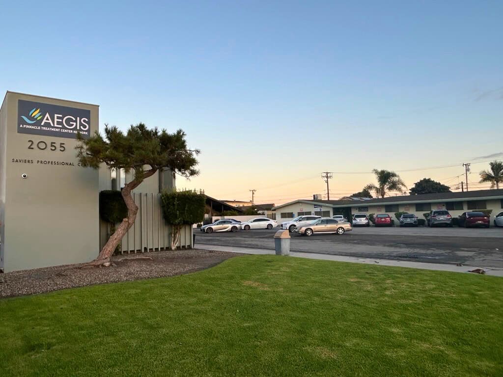 Front parking lot of Aegis Oxnard