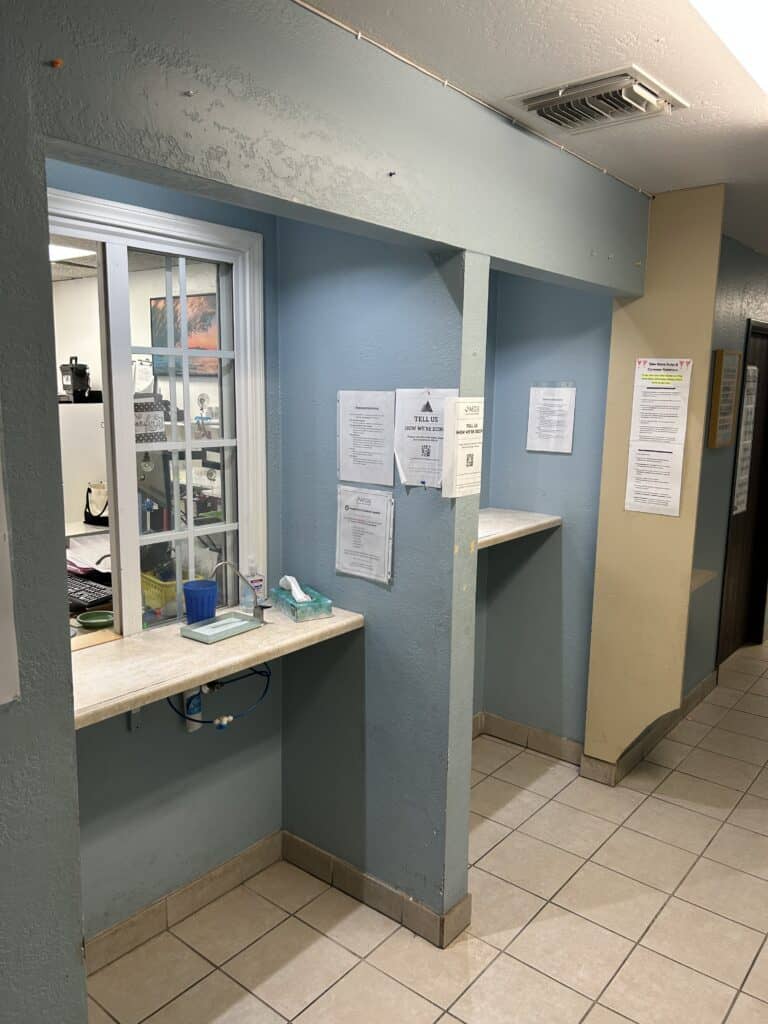 Aegis Treatment Centers Santa Barbara nurses window.