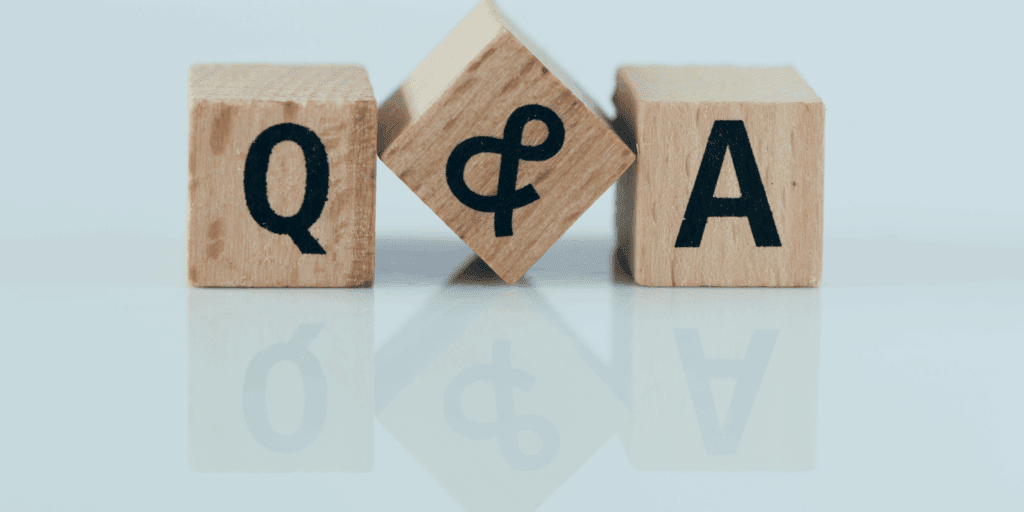 Picture of wooden blocks with the letters Q&A on them