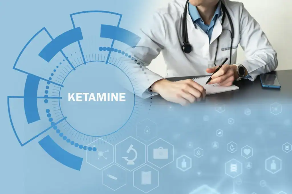 doctor writing on notepad, Ketamine