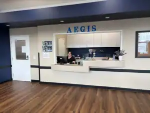 Aegis Crescent City nurses station