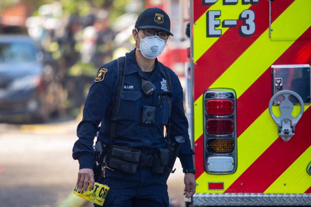 Berkeley Police Officer On-Scene During Fire